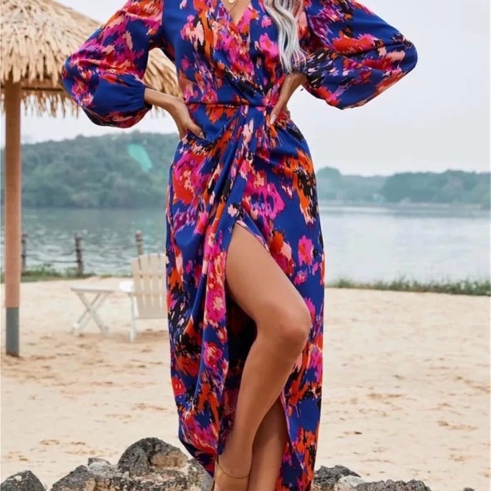 SHEIN Multicolor Abstract Dress